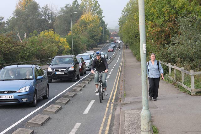 No excuse for using pavement here, though amazingly some people on bikes still use pavement.