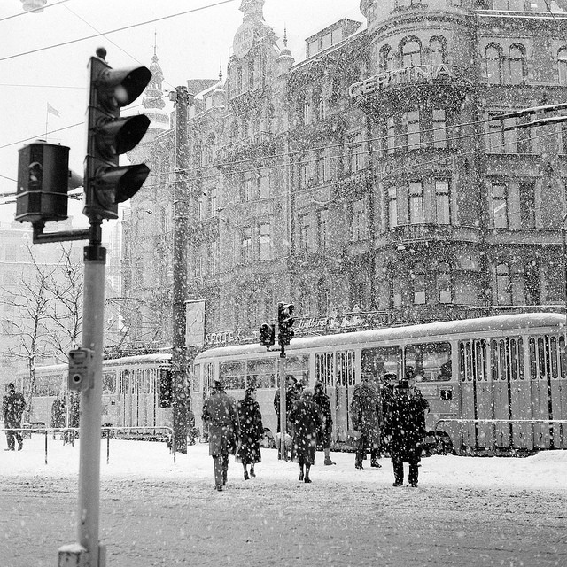 Traffic lights Stockholm 1957